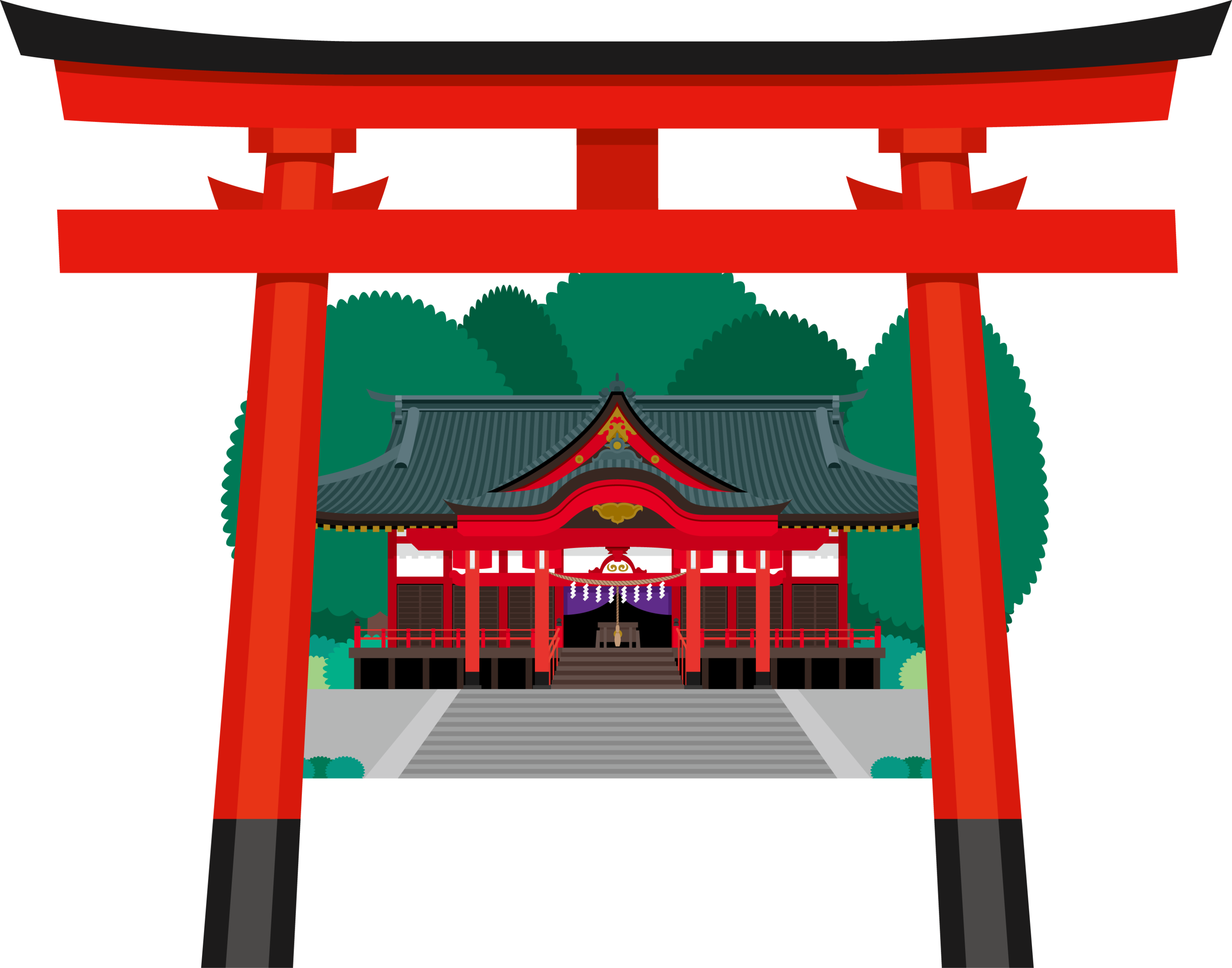 厳島 神社 イラスト 無料イラスト画像